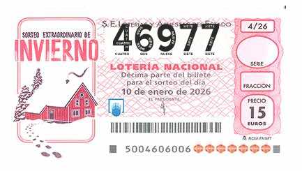 Décimo 46977 del sorteo 4-10/01/2026 Sábado