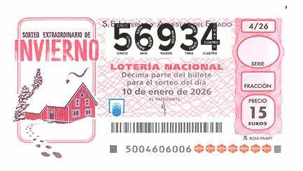 Décimo 56934 del sorteo 4-10/01/2026 Sábado