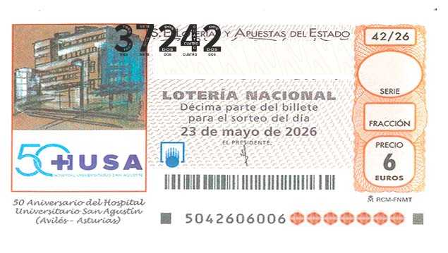 Décimo 37242 del sorteo 42-23/05/2026 Sábado