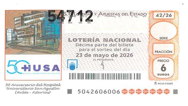 Décimo 54712 del sorteo 42-23/05/2026 Sábado