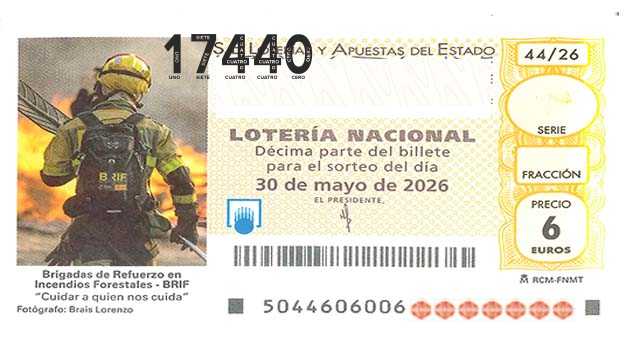Décimo 17440 del sorteo 44-30/05/2026 Sábado