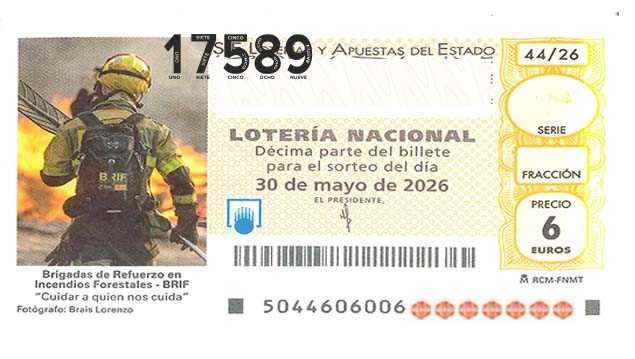 Décimo 17589 del sorteo 44-30/05/2026 Sábado
