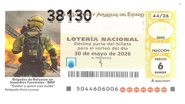 Décimo 38130 del sorteo 44-30/05/2026 Sábado