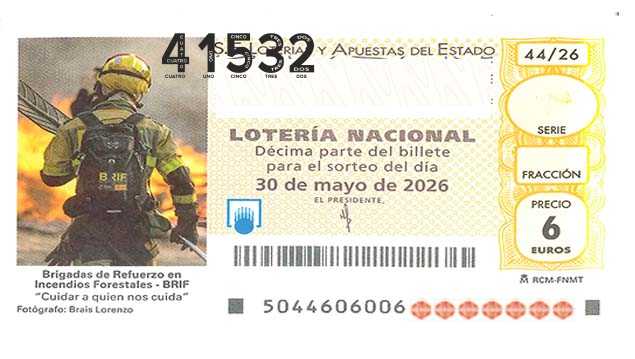 Décimo 41532 del sorteo 44-30/05/2026 Sábado