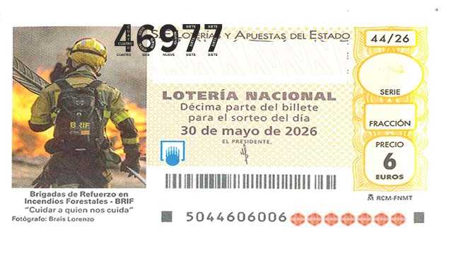 Décimo 46977 del sorteo 44-30/05/2026 Sábado
