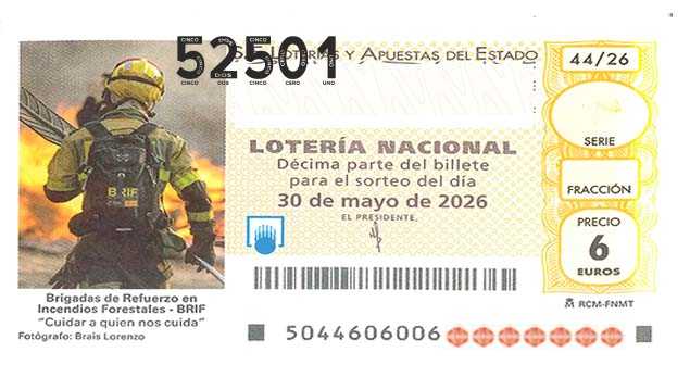 Décimo 52501 del sorteo 44-30/05/2026 Sábado