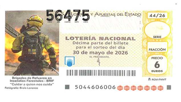 Décimo 56475 del sorteo 44-30/05/2026 Sábado