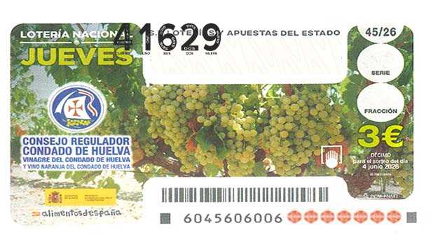 Décimo 41629 del sorteo 45-04/06/2026 Jueves