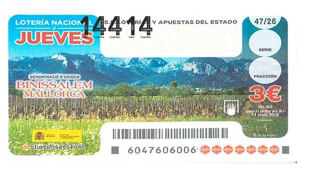 Décimo 14414 del sorteo 47-11/06/2026 Jueves