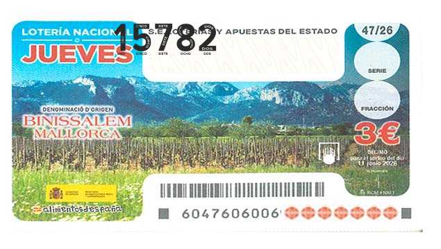 Décimo 15782 del sorteo 47-11/06/2026 Jueves