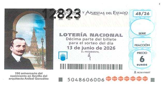 Décimo 12823 del sorteo 48-13/06/2026 Sábado