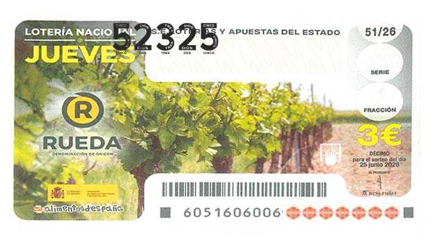 Décimo 52325 del sorteo 51-25/06/2026 Jueves