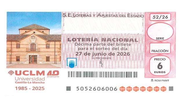 Décimo 52545 del sorteo 52-27/06/2026 Sábado