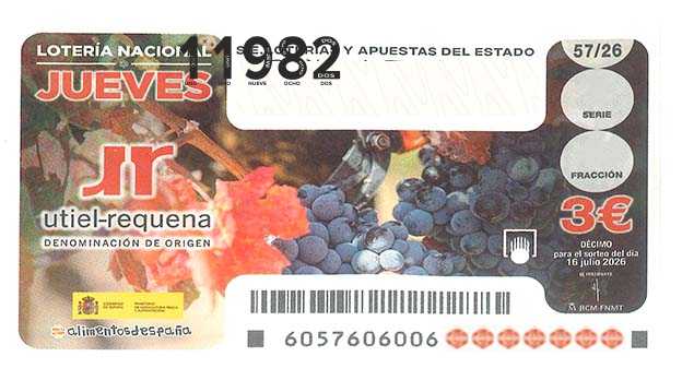 Décimo 11982 del sorteo 57-16/07/2026 Jueves