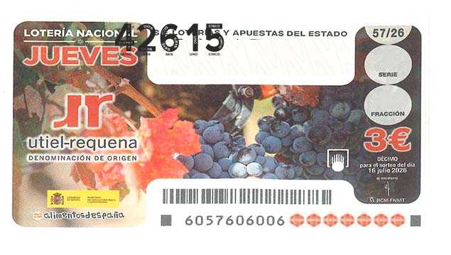 Décimo 42615 del sorteo 57-16/07/2026 Jueves