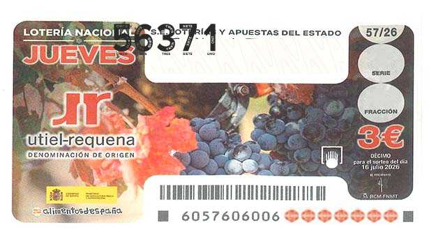 Décimo 56371 del sorteo 57-16/07/2026 Jueves