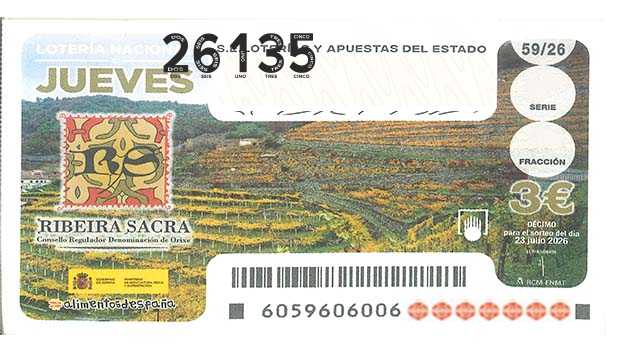Décimo 26135 del sorteo 59-23/07/2026 Jueves