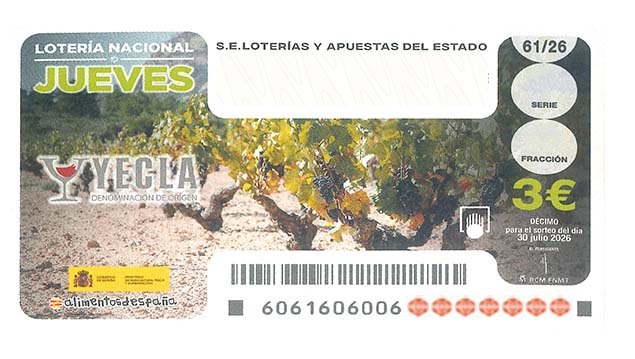 Décimo 85598 del sorteo 61-30/07/2026 Jueves