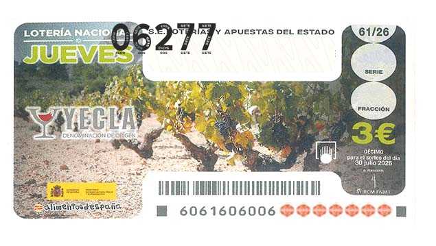 Décimo 06277 del sorteo 61-30/07/2026 Jueves
