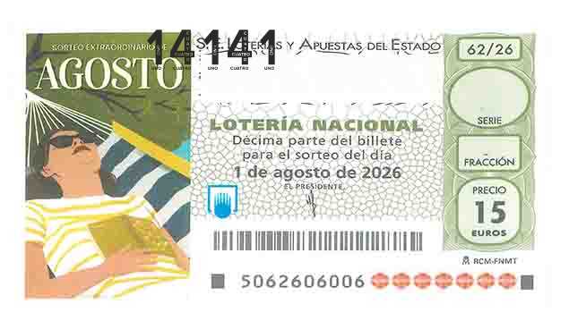 Décimo 14141 del sorteo 62-01/08/2026 Sábado