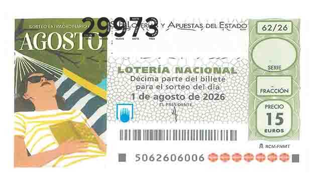 Décimo 29973 del sorteo 62-01/08/2026 Sábado
