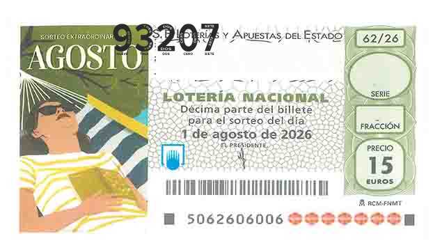 Décimo 93207 del sorteo 62-01/08/2026 Sábado