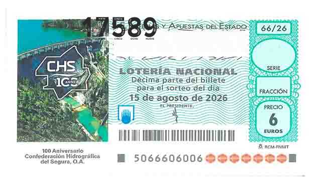 Décimo 17589 del sorteo 66-15/08/2026 Sábado