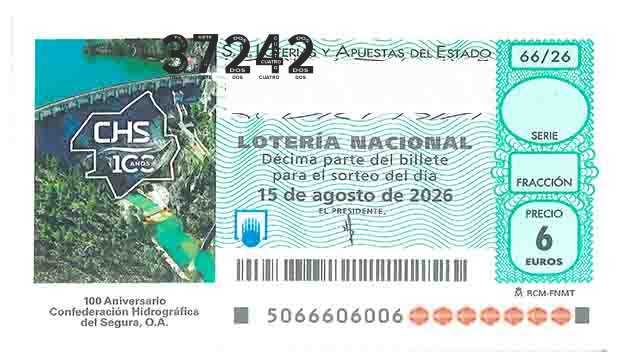 Décimo 37242 del sorteo 66-15/08/2026 Sábado