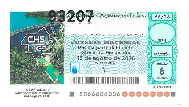 Décimo 93207 del sorteo 66-15/08/2026 Sábado