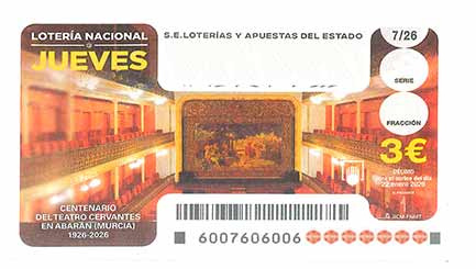 Décimo 05260 del sorteo 7-22/01/2026 Jueves