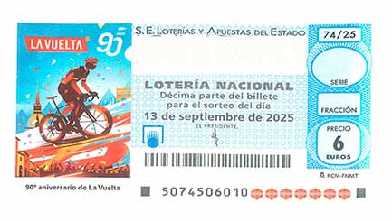 Décimo 86914 del sorteo 74-13/09/2025 Sábado