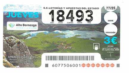 Décimo 18493 del sorteo 77-25/09/2025 Jueves