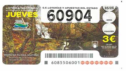 Décimo 60904 del sorteo 85-23/10/2025 Jueves