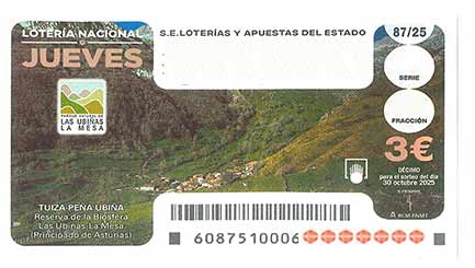 Décimo 96719 del sorteo 87-30/10/2025 Jueves