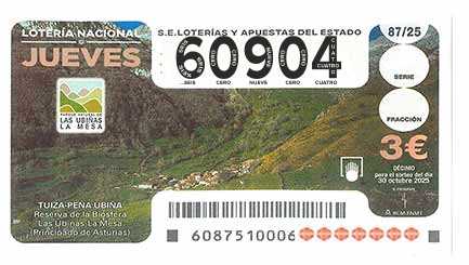 Décimo 60904 del sorteo 87-30/10/2025 Jueves