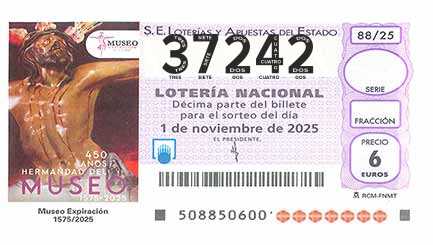 Décimo 37242 del sorteo 88-01/11/2025 Sábado