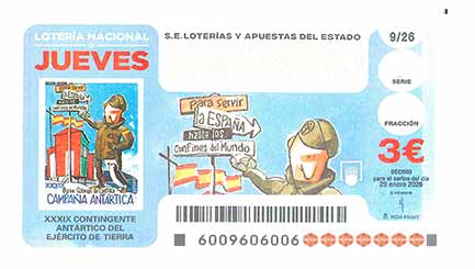 Décimo 84388 del sorteo 9-29/01/2026 Jueves