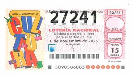 Décimo 27241 del sorteo 90-08/11/2025 Sábado