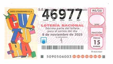 Décimo 46977 del sorteo 90-08/11/2025 Sábado