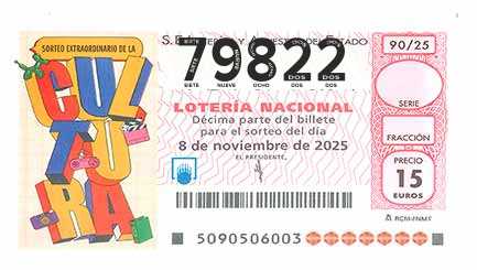 Décimo 79822 del sorteo 90-08/11/2025 Sábado