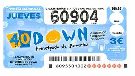 Décimo 60904 del sorteo 95-27/11/2025 Jueves