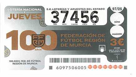 Décimo 37456 del sorteo 97-04/12/2025 Jueves