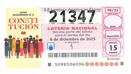 Décimo 21347 del sorteo 98-06/12/2025 Sábado