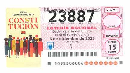 Décimo 23887 del sorteo 98-06/12/2025 Sábado