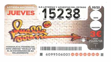 Décimo 15238 del sorteo 99-11/12/2025 Jueves