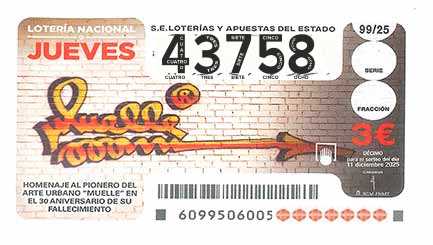 Décimo 43758 del sorteo 99-11/12/2025 Jueves