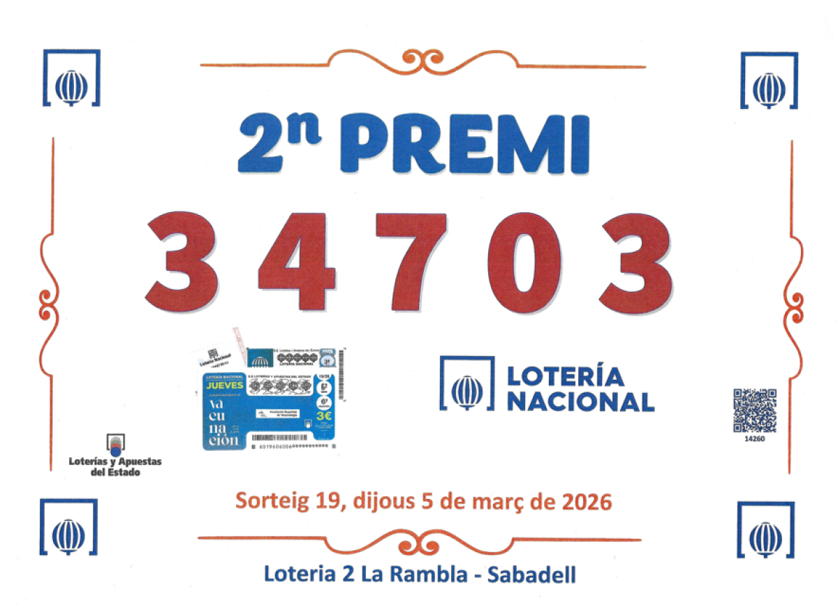    Imagen 1 para promocionar la tienda Administración Nº2 de Sabadell