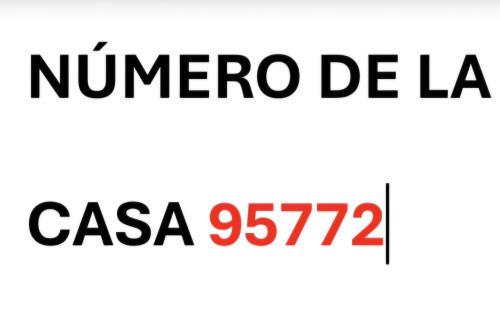 NÚMERO DE LA CASA